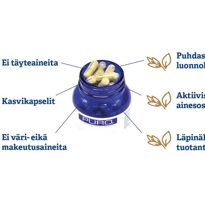 Uutta: luonnolliset ja vaikuttavat PURO-ravintolisät