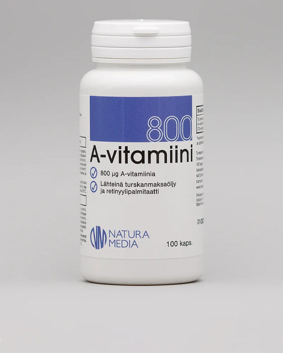 A-vitamiini 800 µg 100 kaps. -Natura Media
