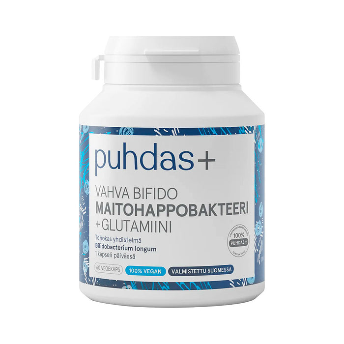 Puhdas+ Vahva Bifido Maitohappobakteeri + Glutamiini 60 kaps