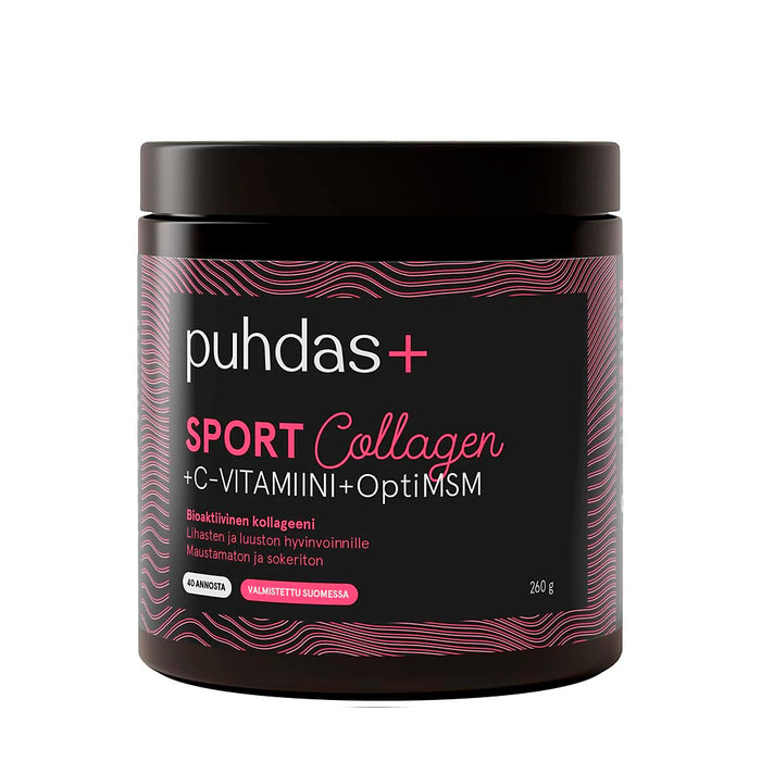 Puhdas+ Sport collagen & C-vitamiini & OptiMSM 260g