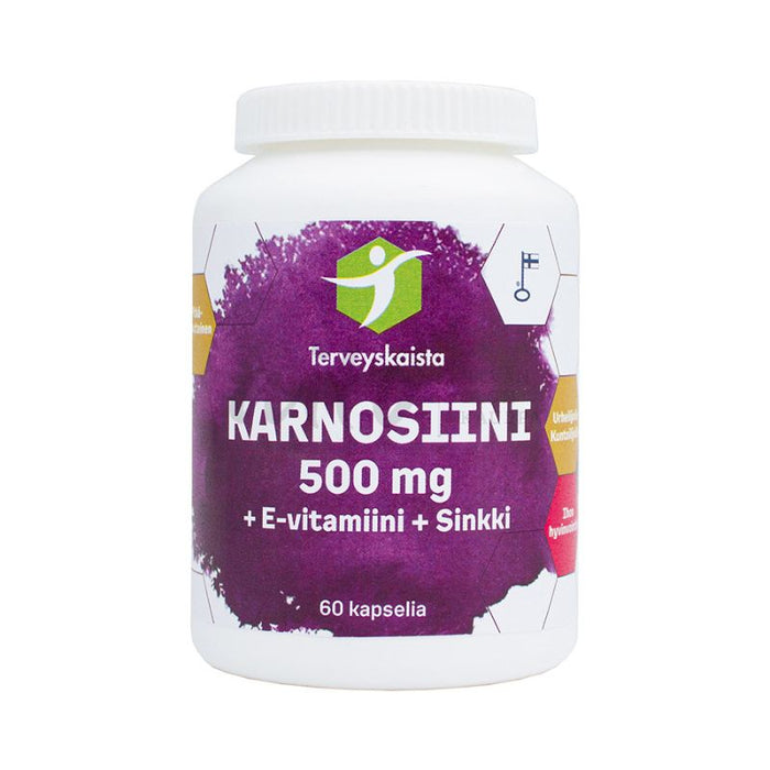 Karnosiini 500 mg + E-vitamiini + Sinkki 60 kaps (pvm. 10/26)