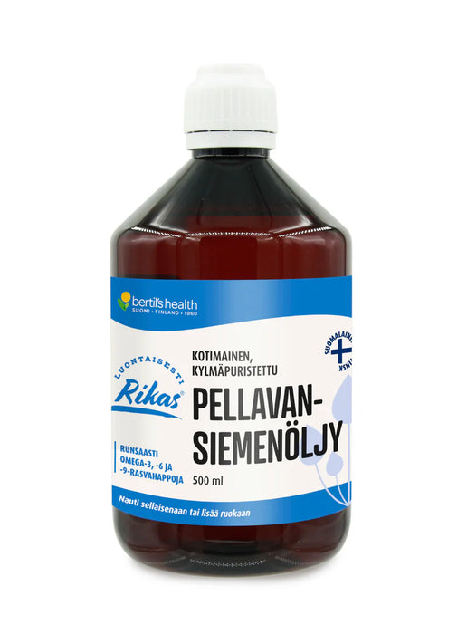Pellavansiemenöljy 500 ml - Bertil's health