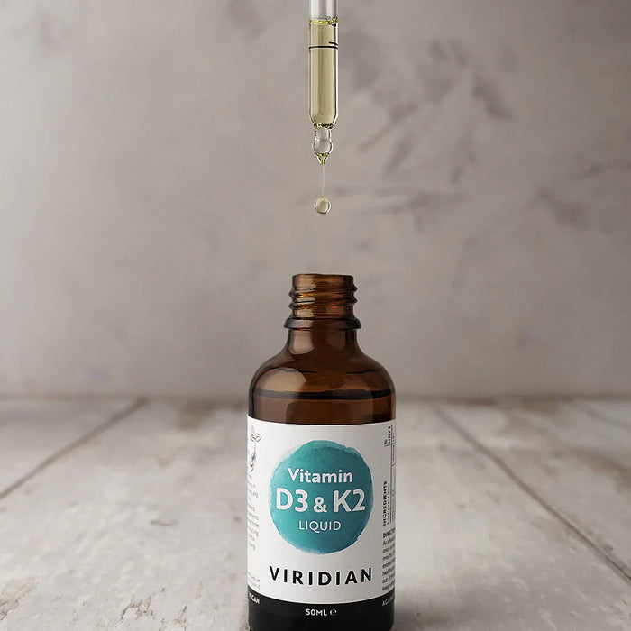 Viridian D- ja K-vitamiinitipat 50 ml (D3 & K2)