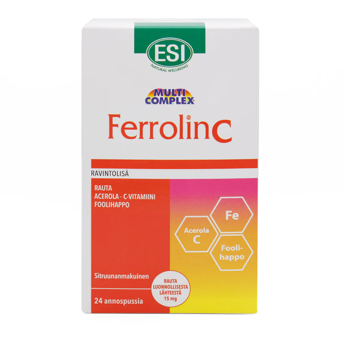 ESI Ferrolin C Rautapidolaatti+acerola 24pss