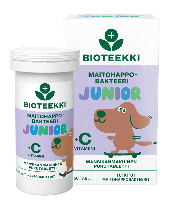 Maitohappobakteeri junior +C 60 tabl - Bioteekki (pvm. 06.11.2026)