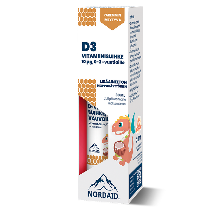Nordaid D-vitamiinisuihke vauvoille (0-3 -vuotiaille) 30ml