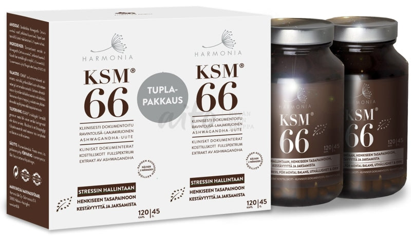 Harmonia Ksm66 Ashwagandhauute Tuplapakkaus 2X 120 Kaps. Misc