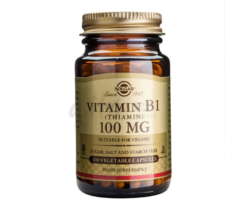 Vitamin B1 (B1 Vitamiini) 100Mg 100 Vegekaps - Solgar Misc