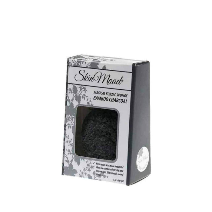 SkinMood® Konjac Sponge Bamboo Charcoal - epäpuhtaalle seka- ja rasvoittuvalle iholle, nuorille